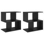 Nattbord 2 Stk Svart 50X30X51,5 Cm Konstruert Tre