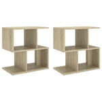 Nattbord 2 Stk Sonoma Eik 50X30X51,5 Cm Konstruert Tre