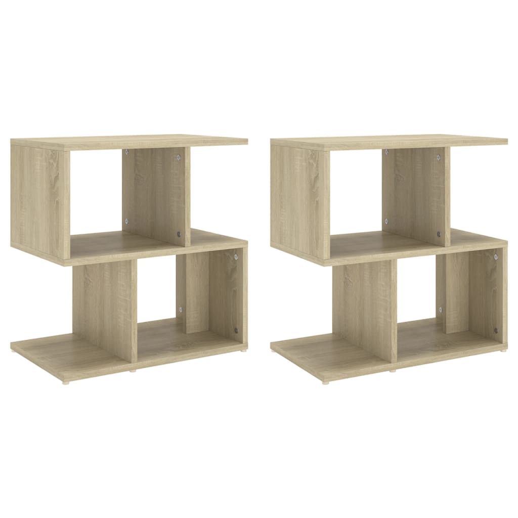 Nattbord 2 Stk Sonoma Eik 50X30X51,5 Cm Konstruert Tre