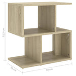 Nattbord 2 Stk Sonoma Eik 50X30X51,5 Cm Konstruert Tre