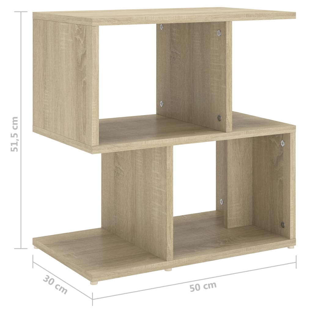 Nattbord 2 Stk Sonoma Eik 50X30X51,5 Cm Konstruert Tre