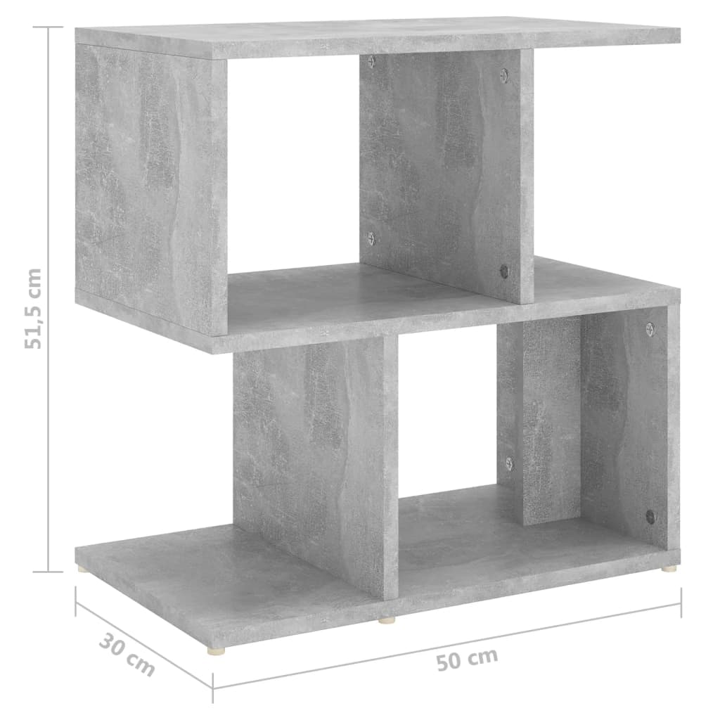 Nattbord Betonggrå 50X30X51,5 Cm Konstruert Tre