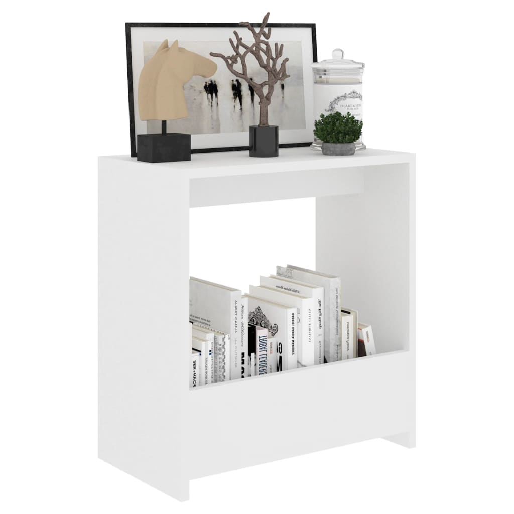 Sidebord Hvit 50X26X50 Cm Konstruert Tre