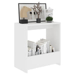 Sidebord Hvit 50X26X50 Cm Konstruert Tre