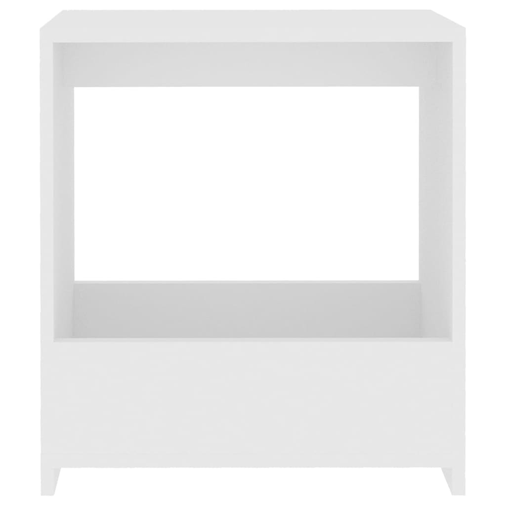 Sidebord Hvit 50X26X50 Cm Konstruert Tre