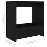 Sidebord Svart 50X26X50 Cm Konstruert Tre