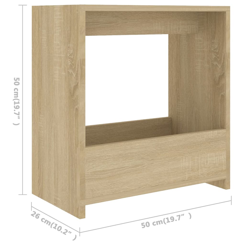 Sidebord Sonoma Eik 50X26X50 Cm Konstruert Tre