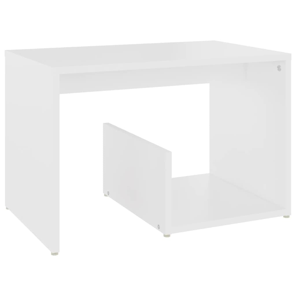 Sidebord Hvit 59X36X38 Cm Konstruert Tre