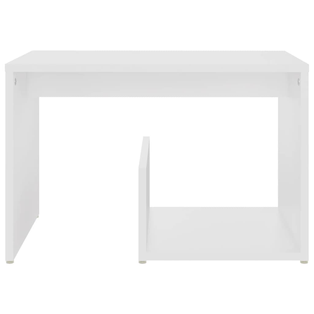 Sidebord Hvit 59X36X38 Cm Konstruert Tre