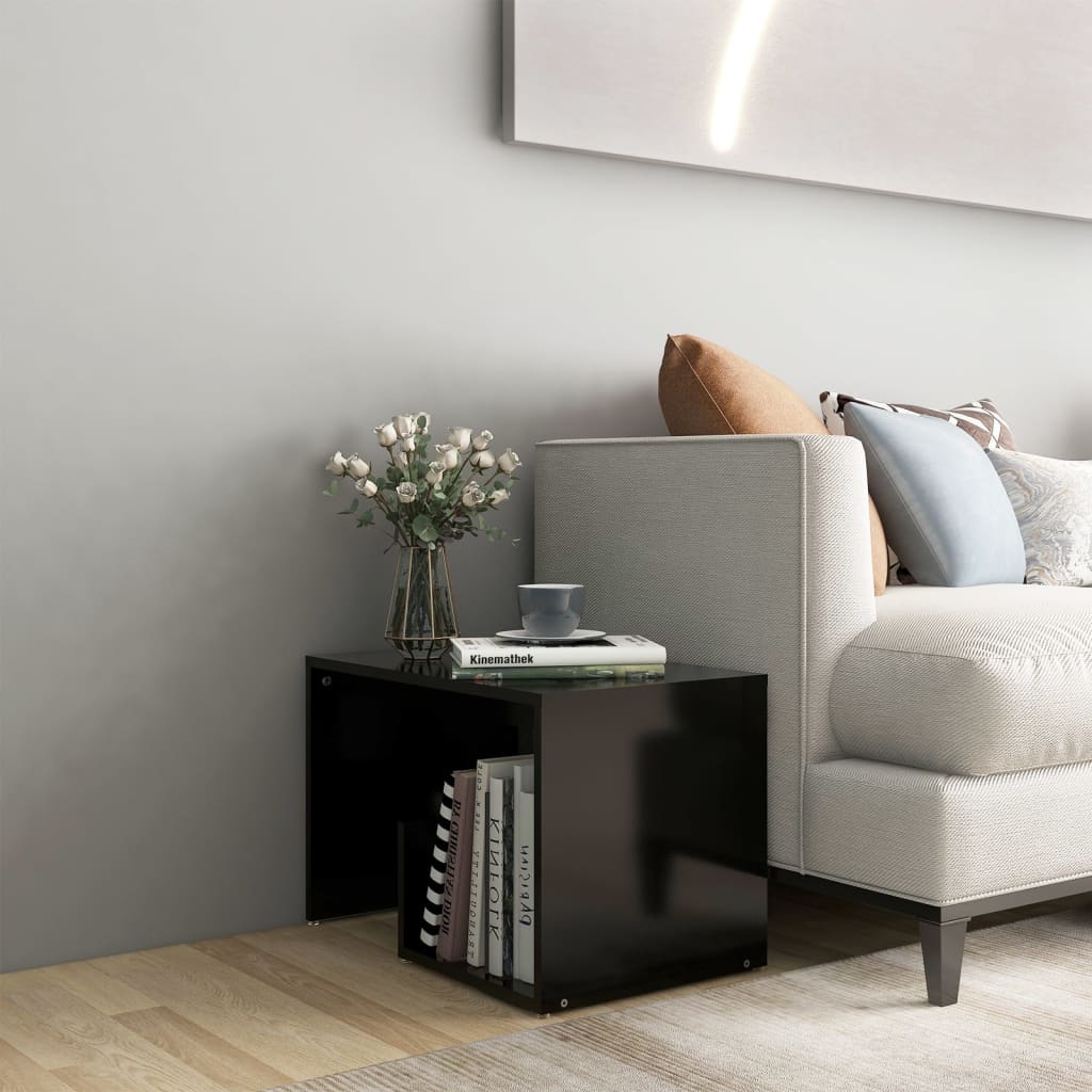 Sidebord Svart 59X36X38 Cm Konstruert Tre