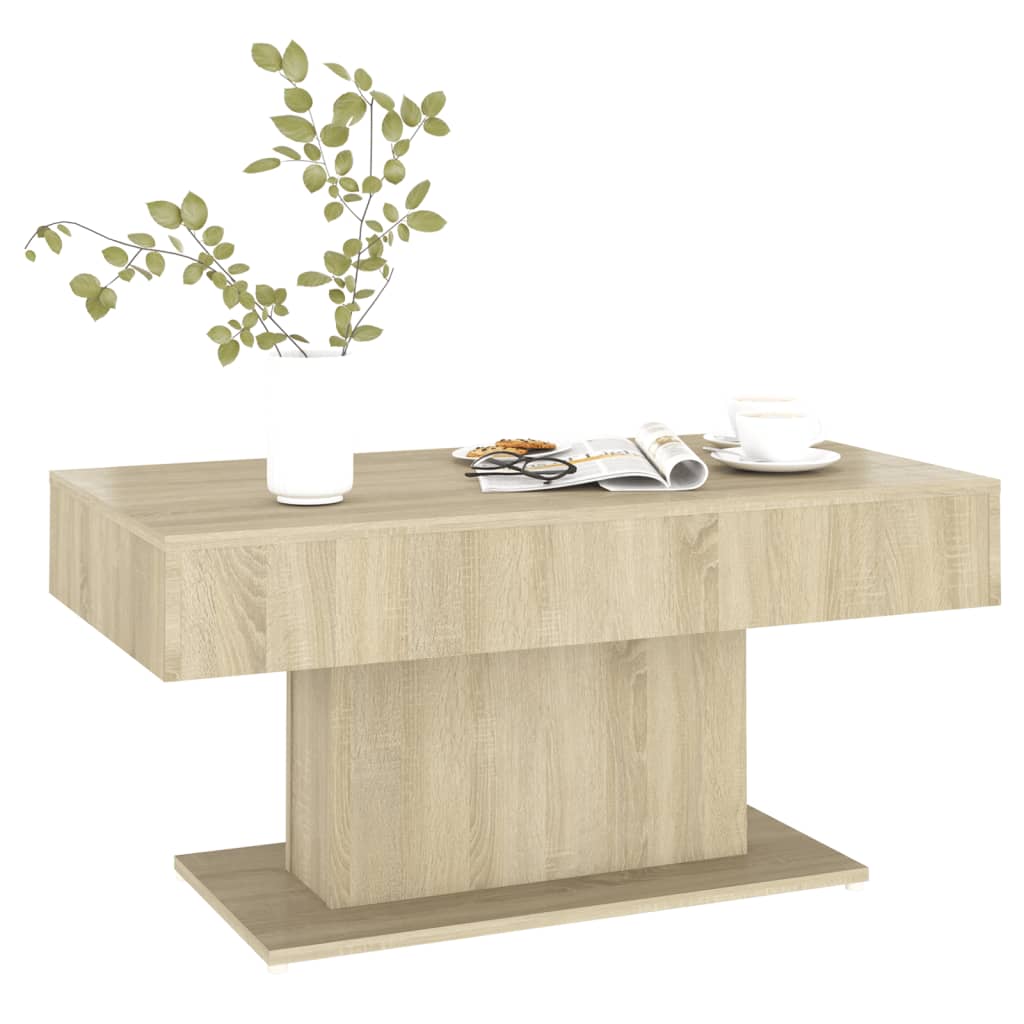 Salongbord Røkt Eik 96X50X45 Cm Konstruert Tre