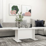 Salongbord Hvit 103,5X60X40 Cm Konstruert Tre