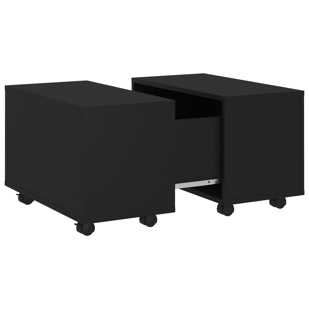 Salongbord Svart 60X60X38 Cm Konstruert Tre