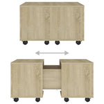 Salongbord Sonoma Eik 60X60X38 Cm Konstruert Tre