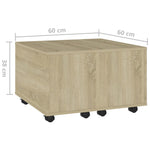 Salongbord Sonoma Eik 60X60X38 Cm Konstruert Tre