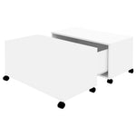 Salongbord Hvit 75X75X38 Cm Konstruert Tre