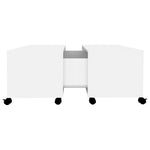 Salongbord Hvit 75X75X38 Cm Konstruert Tre