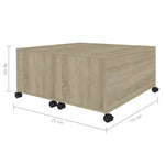 Salongbord Sonoma Eik 75X75X38 Cm Konstruert Tre