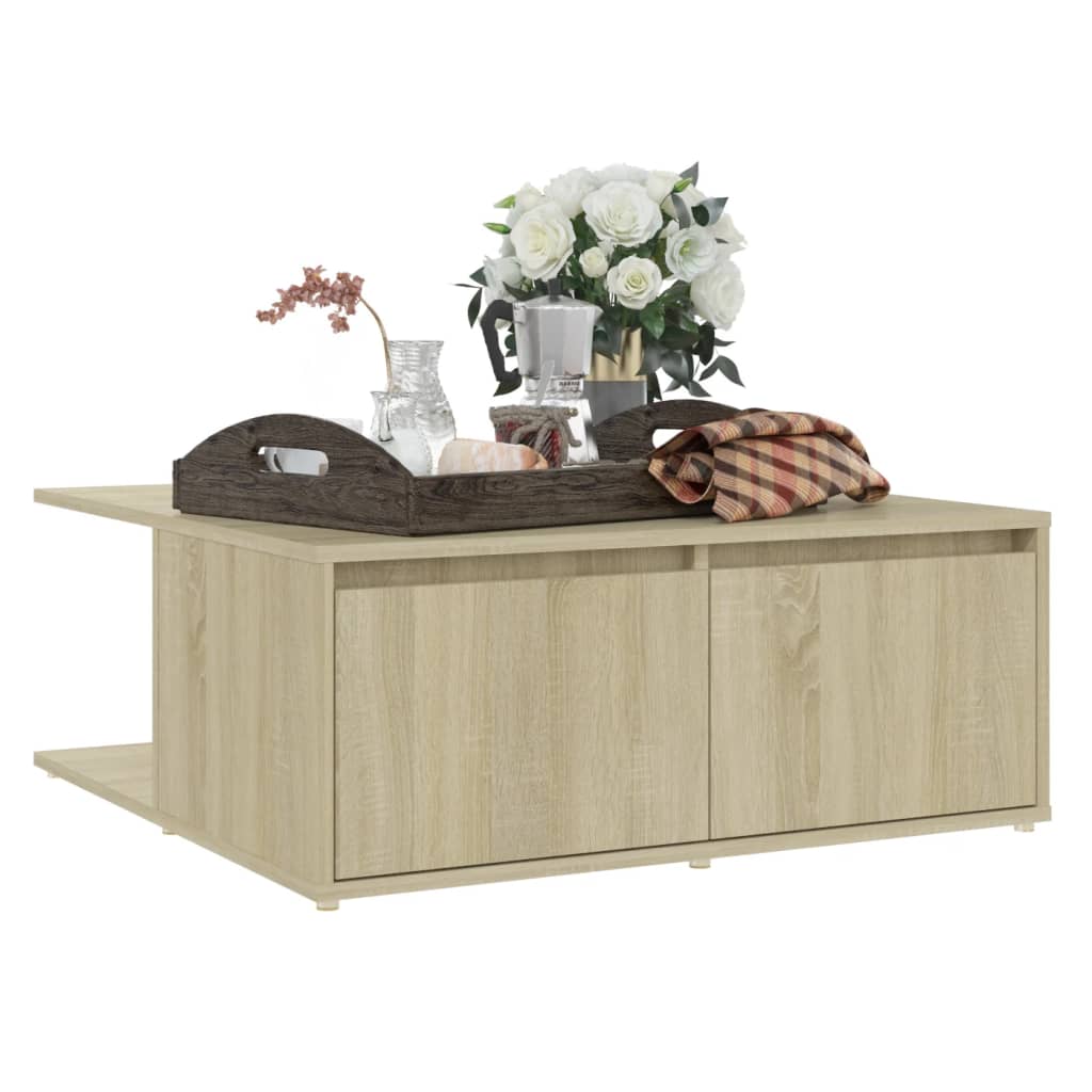 Salongbord Sonoma Eik 80X80X31 Cm Konstruert Tre