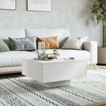 Salongbord Hvit 60X60X31,5 Cm Konstruert Tre