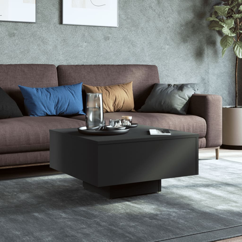 Salongbord Svart 60X60X31,5 Cm Konstruert Tre