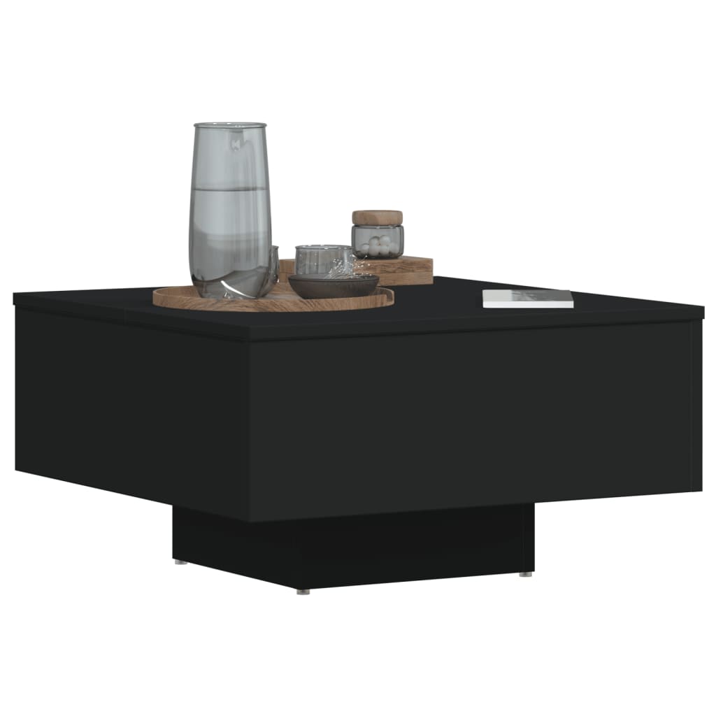 Salongbord Svart 60X60X31,5 Cm Konstruert Tre