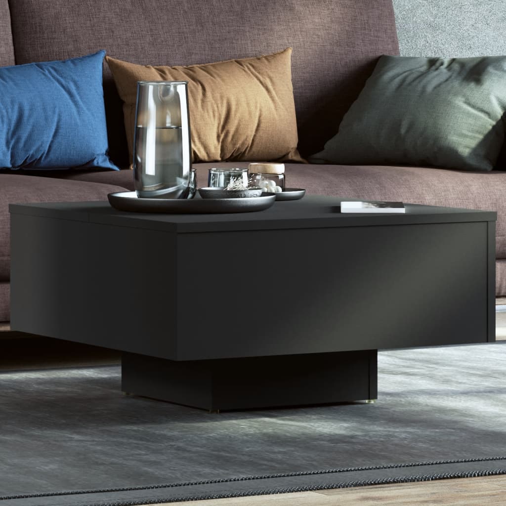 Salongbord Svart 60X60X31,5 Cm Konstruert Tre
