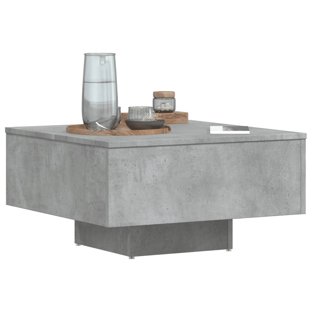 Salongbord Betonggrå 60X60X31,5 Cm Konstruert Tre