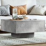 Salongbord Betonggrå 60X60X31,5 Cm Konstruert Tre