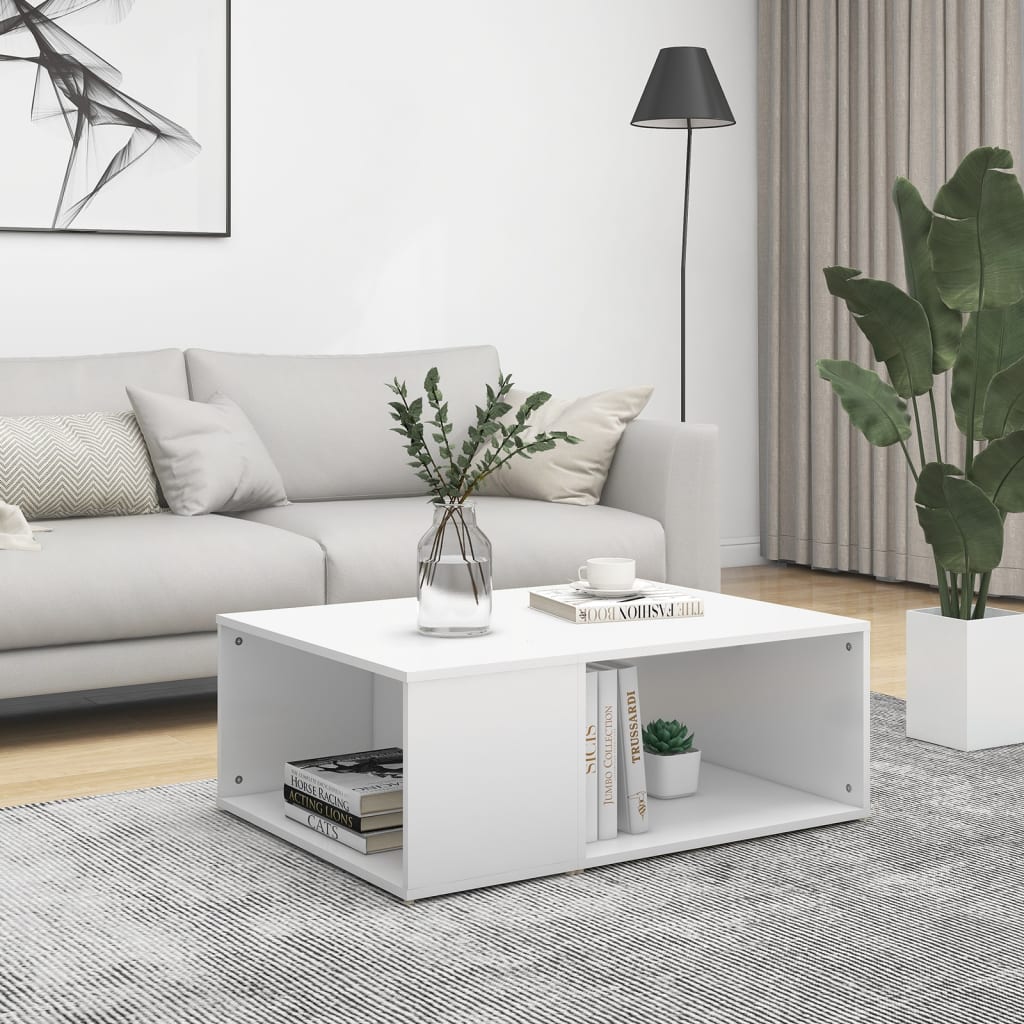 Salongbord Hvit 90X67X33 Cm Konstruert Tre