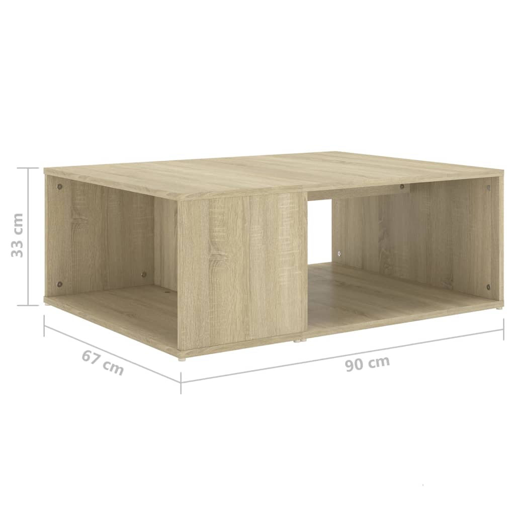 Salongbord Sonoma Eik 90X67X33 Cm Konstruert Tre