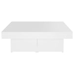 Salongbord Hvit 90X90X28 Cm Konstruert Tre