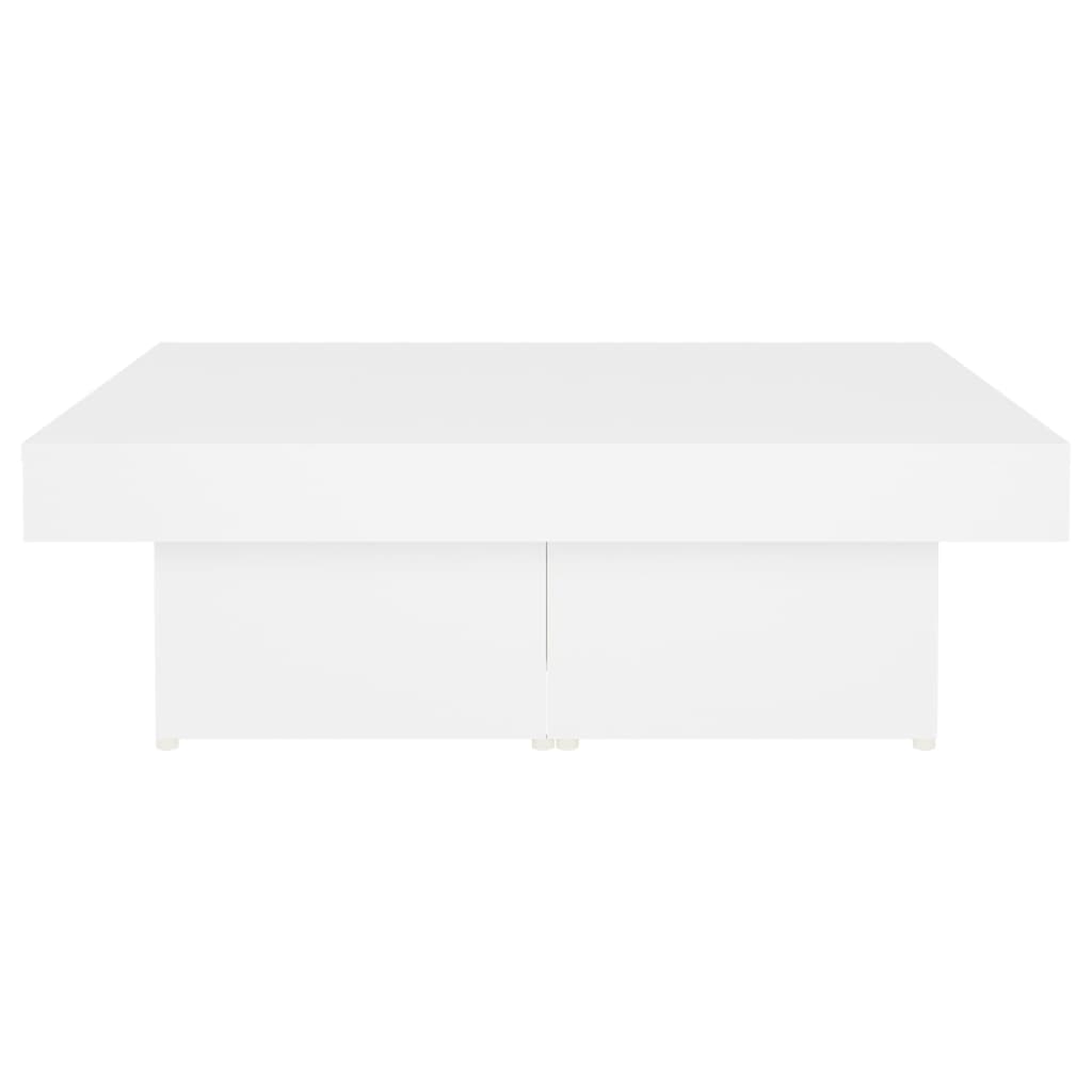 Salongbord Hvit 90X90X28 Cm Konstruert Tre