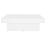 Salongbord Hvit 90X90X28 Cm Konstruert Tre