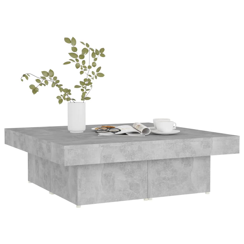 Salongbord Betonggrå 90X90X28 Cm Konstruert Tre