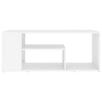Salongbord Hvit 100X50X40 Cm Konstruert Tre