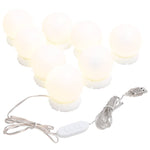 Veggspeil Med Led-Lys Rund Glass