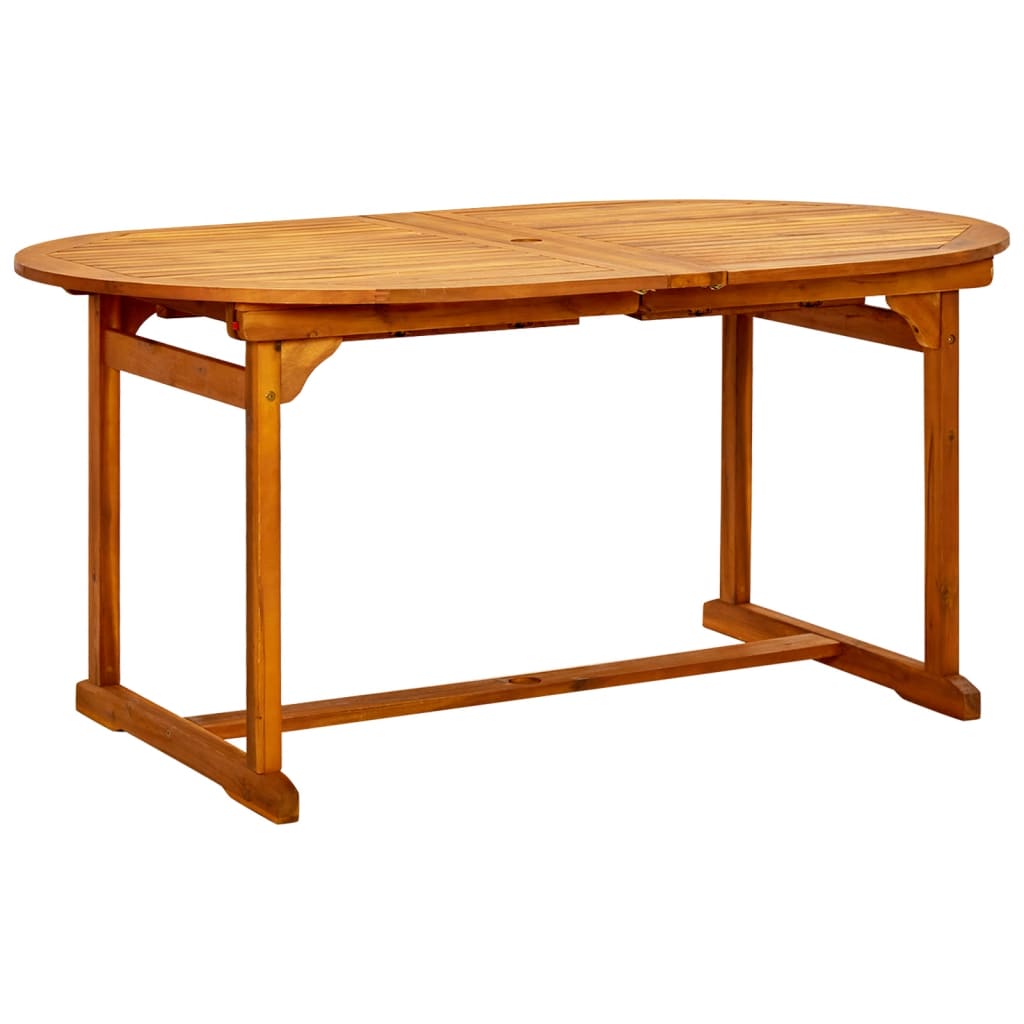 Utendørs Spisestue 7 Deler Heltre Akasie 160-240 Cm