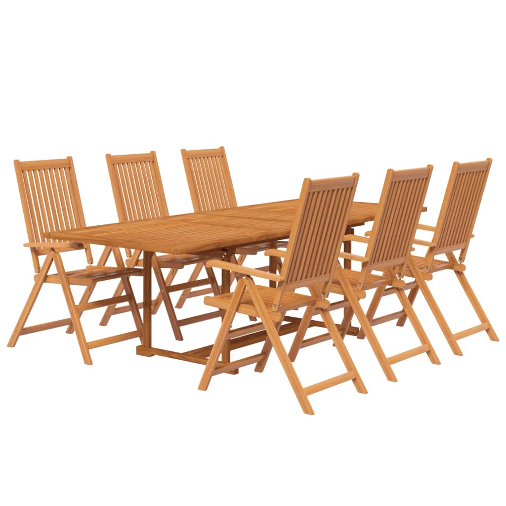 Utendørs Spisestue 7 Deler Heltre Akasie 160-240 Cm