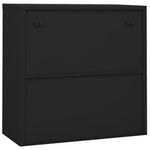 Kontorskap Med Skyvedør 90X40X90 Cm Stål Antrasitt