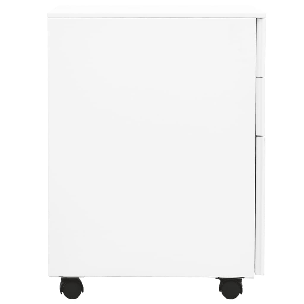 Mobilt Arkivskap Hvit 39X45X60 Cm Stål