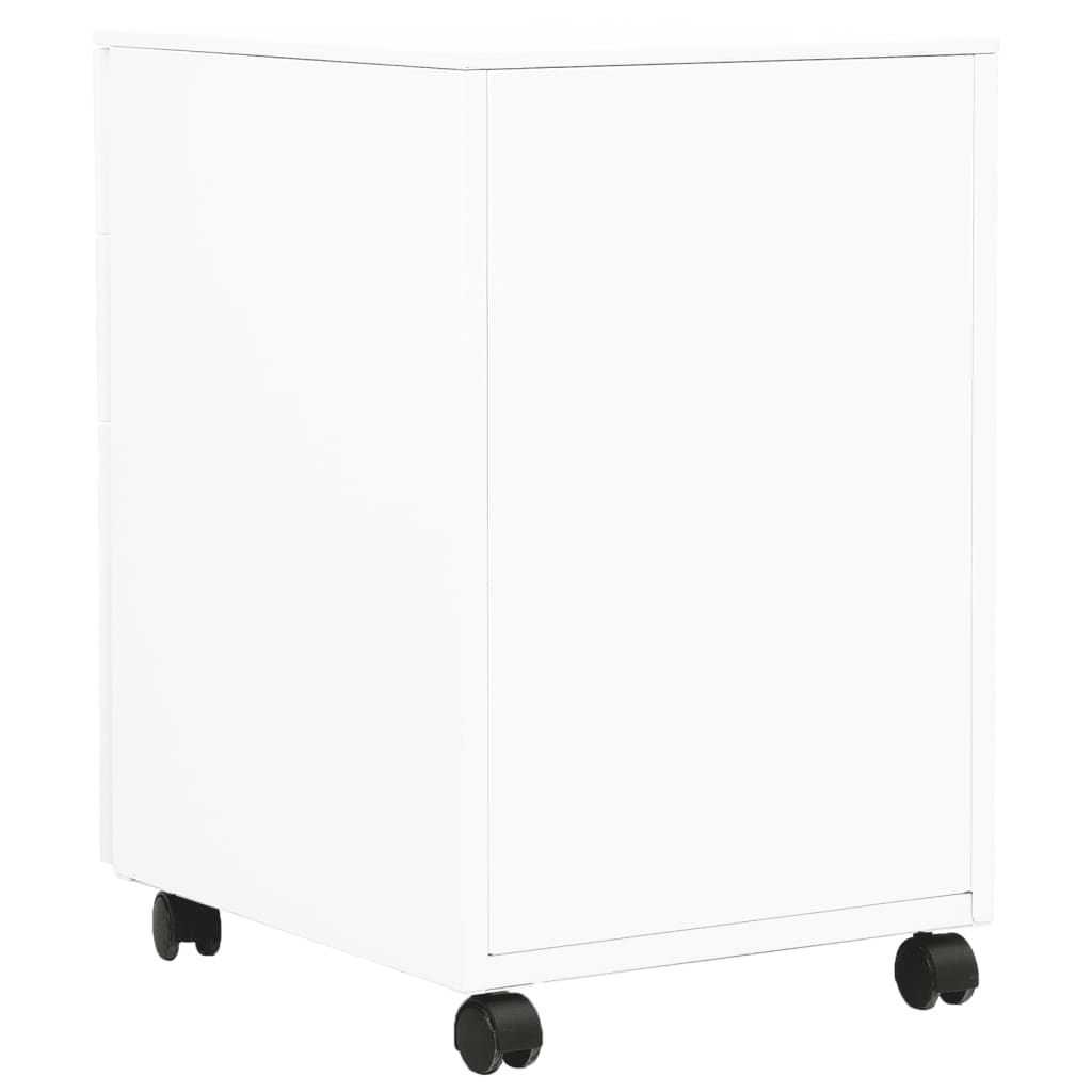 Mobilt Arkivskap Hvit 39X45X60 Cm Stål