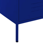 Kommode Marineblå 80X35X101,5 Cm Stål