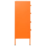 Kommode Oransje 80X35X101,5 Cm Stål