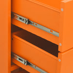 Kommode Oransje 80X35X101,5 Cm Stål