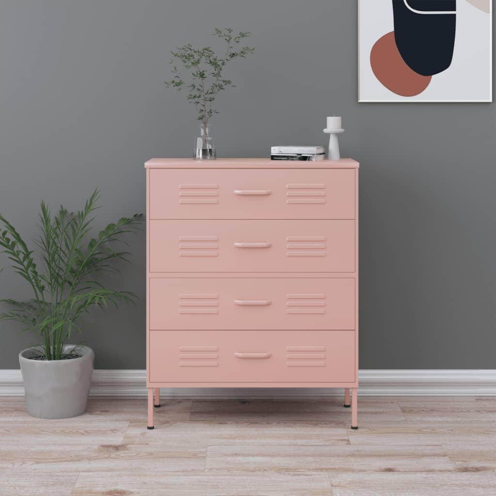 Kommode Rosa 80X35X101,5 Cm Stål