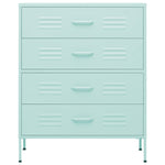 Kommode Myntegrønn 80X35X101,5 Cm Stål
