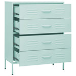 Kommode Myntegrønn 80X35X101,5 Cm Stål