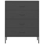 Kommode Antrasitt 80X35X101,5 Cm Stål