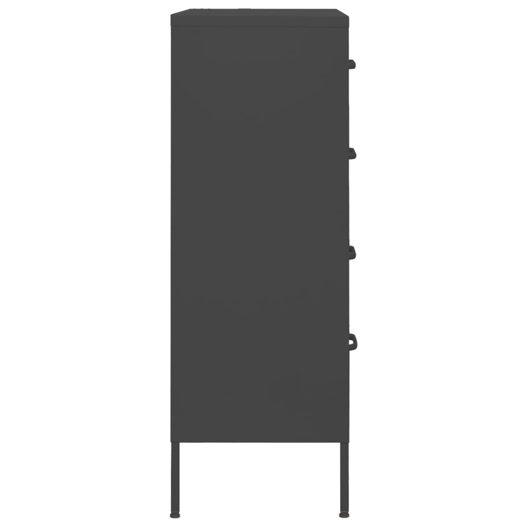 Kommode Antrasitt 80X35X101,5 Cm Stål